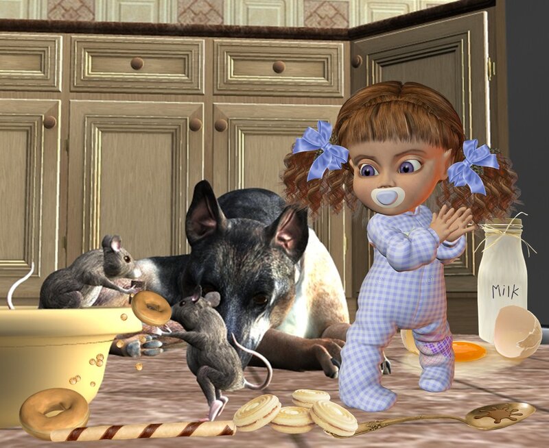 Doll in Kitchen