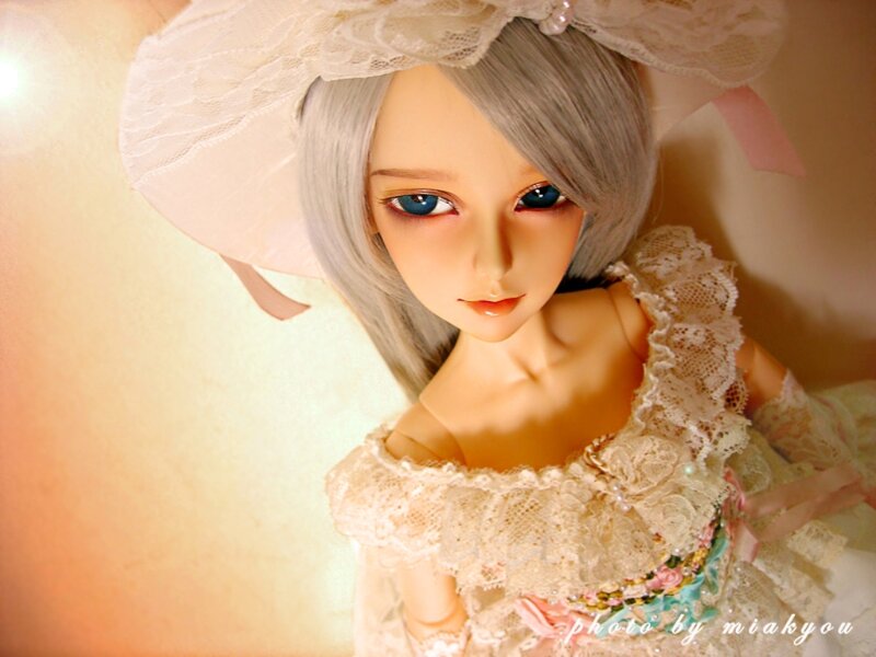 Doll in Lace Dress — White