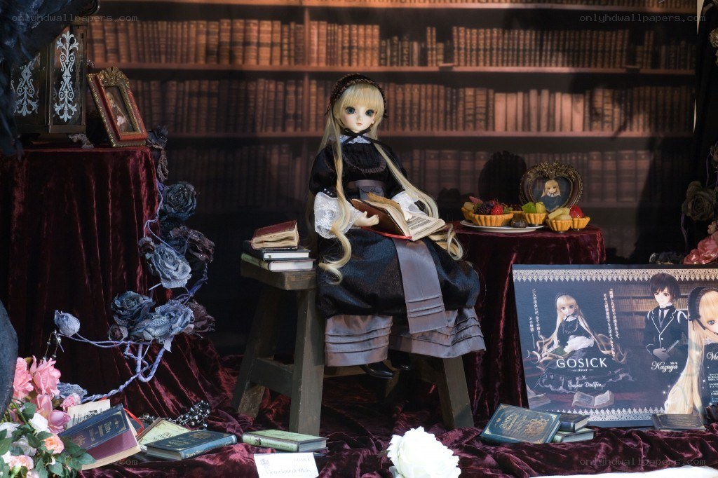 doll in library display