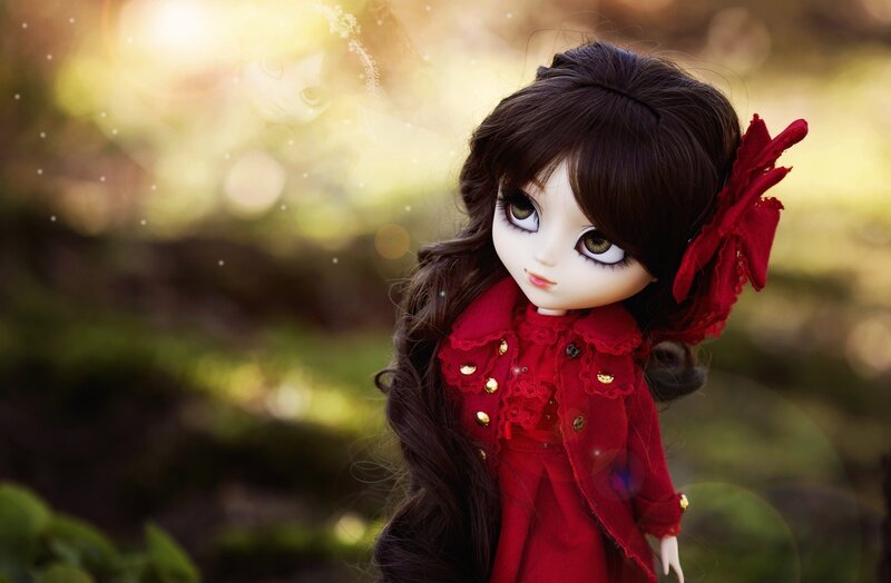 Doll in Red Dress — Serene, Sunset