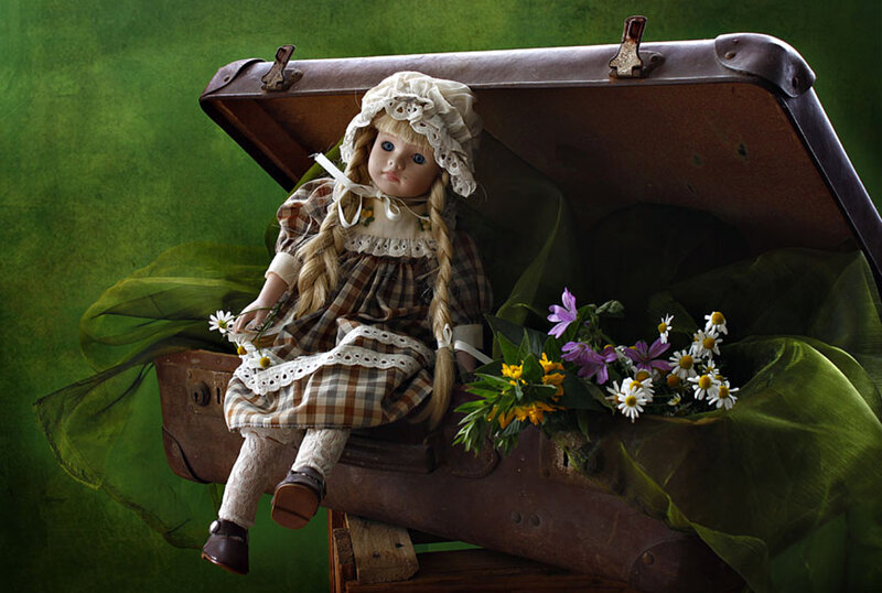 Doll in Suitcase