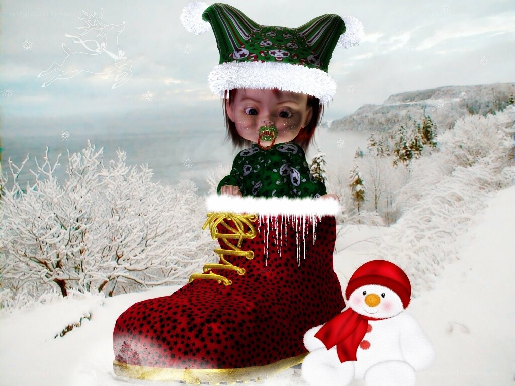 doll in winter boot