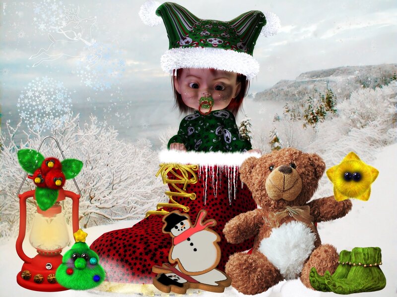 Doll in Winter Scene