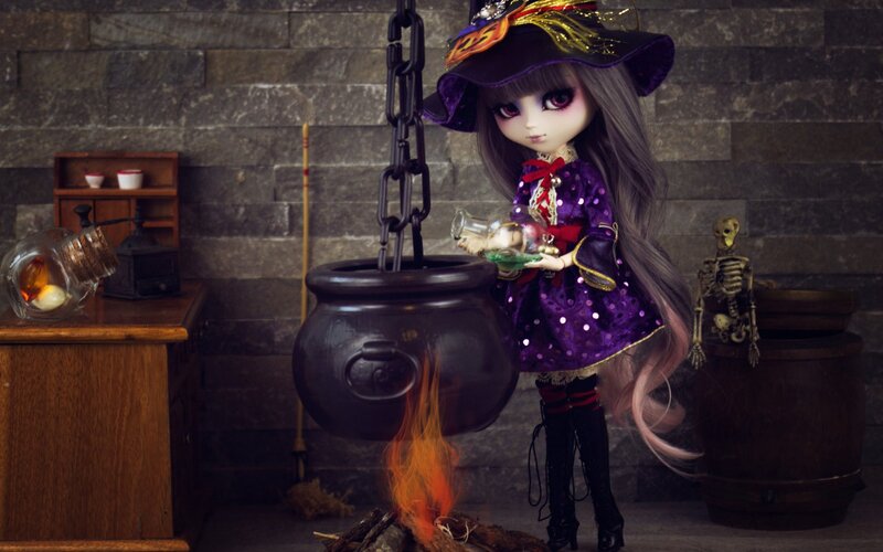 Doll in Witch Costume
