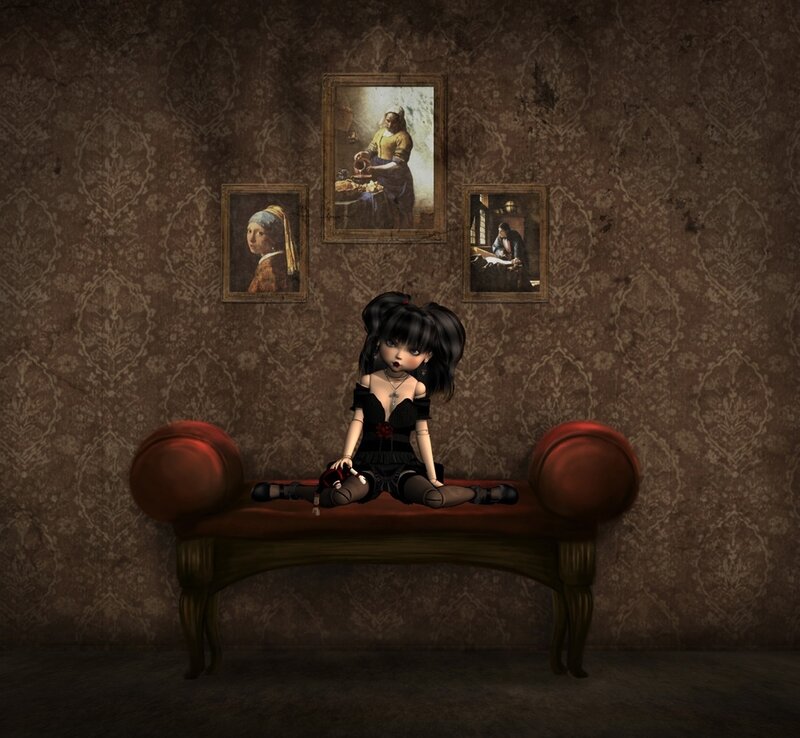 Doll on a Bench — Brown
