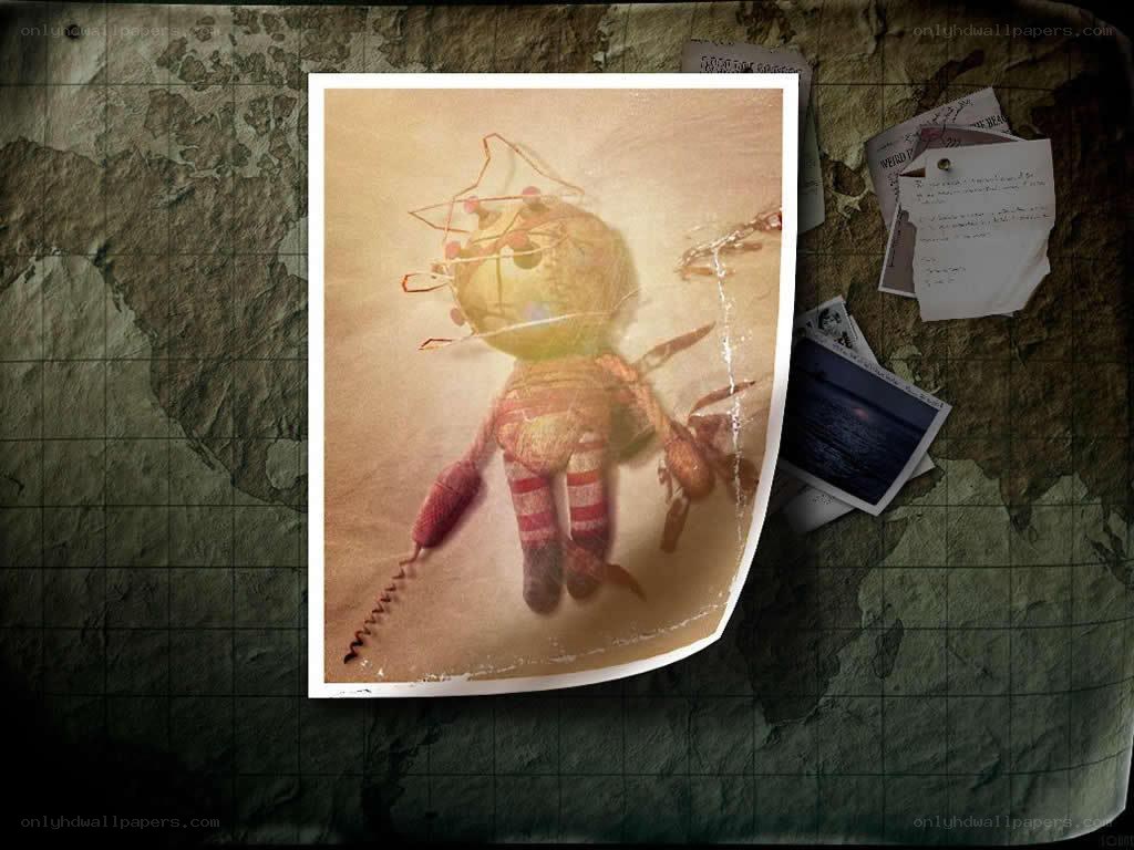 doll on a map