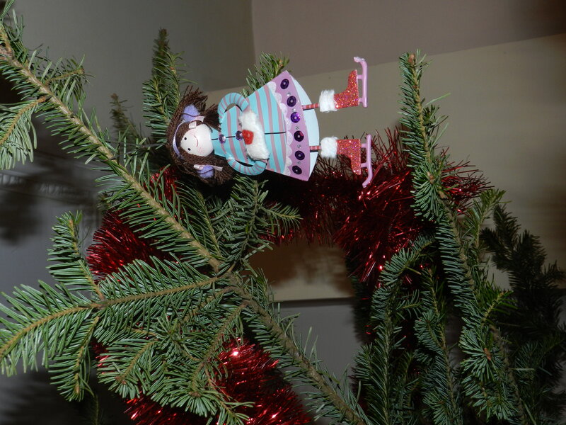 Doll Ornament on Tree — Green