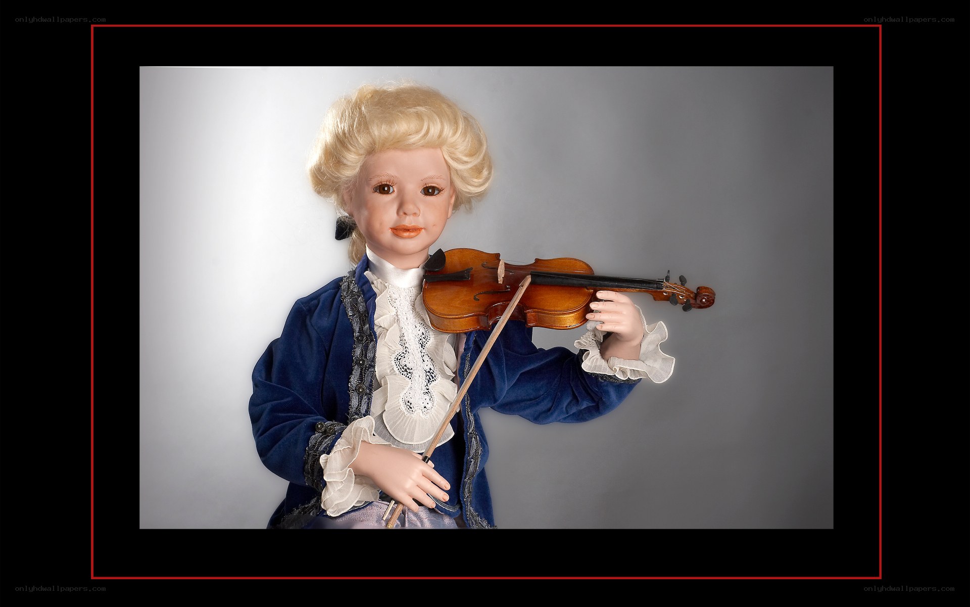 doll playing violin