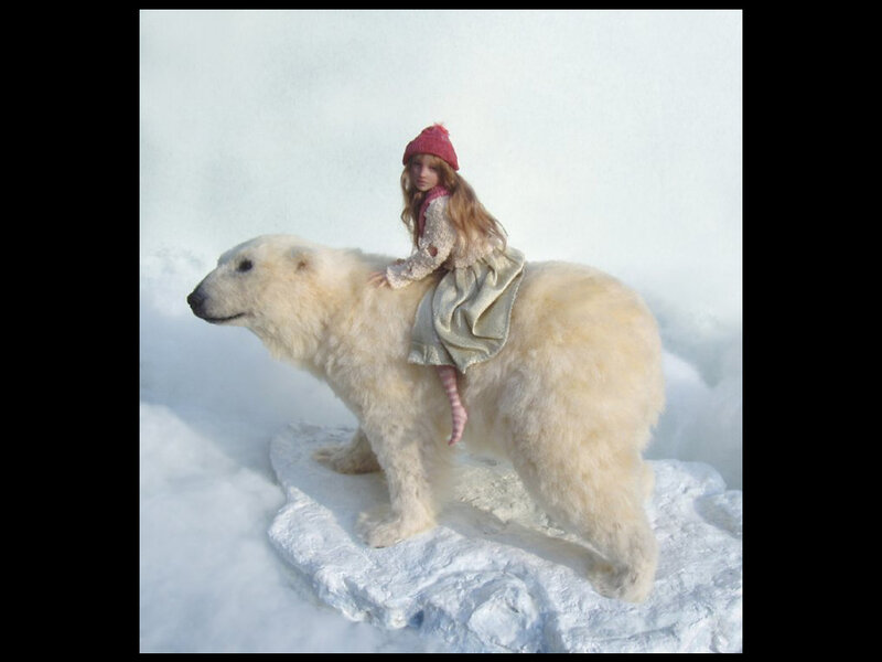 Doll Riding Polar Bear