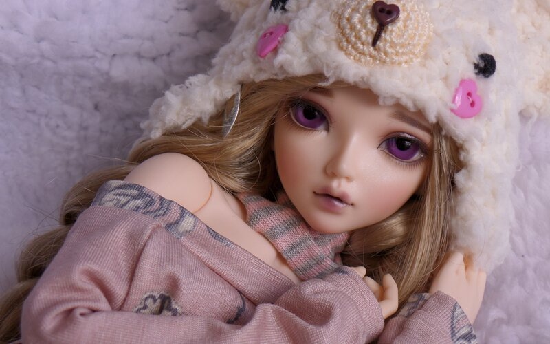 Doll Wearing Hat — Pink