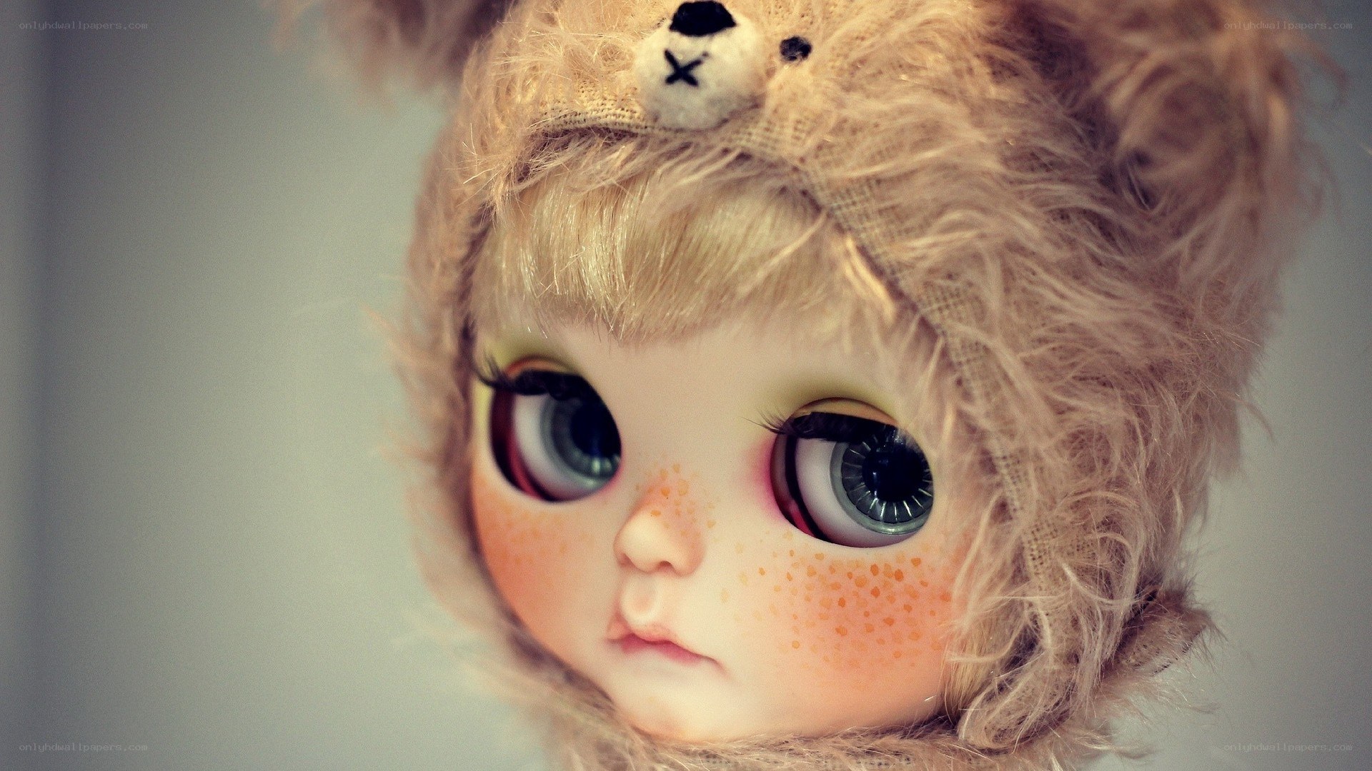 doll with bear hat