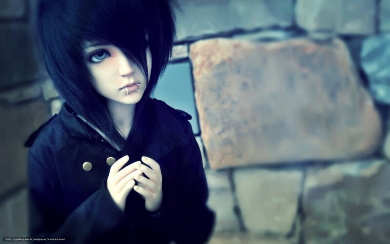 doll with black hair and jacket