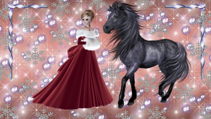 Doll with Black Horse
