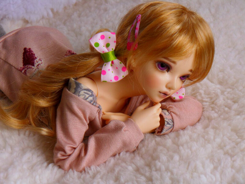 Doll with Blonde Hair — Pink, Calm