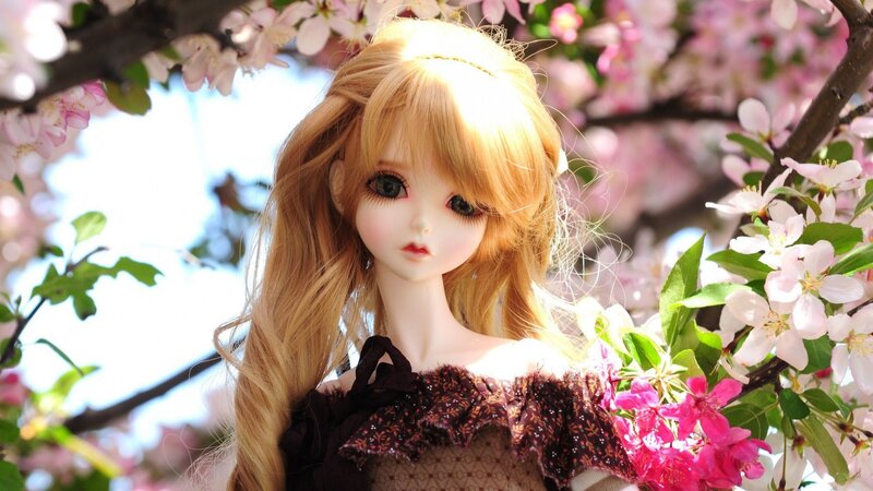 Doll with Blonde Hair — Pink, Serene, Spring