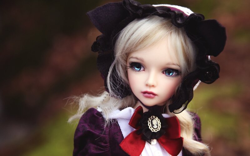 Doll with Blonde Hair — Purple