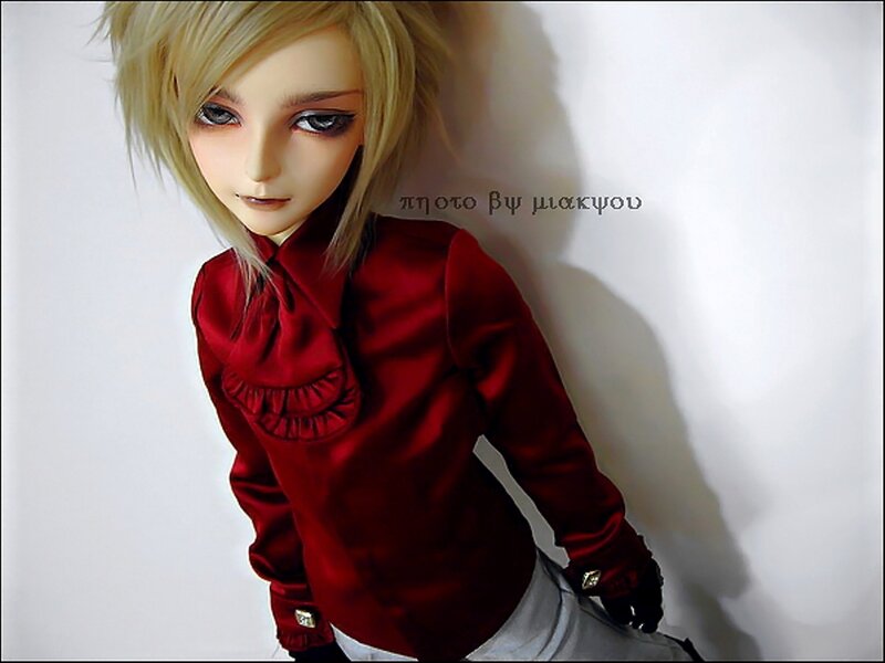 Doll with Blonde Hair — Red