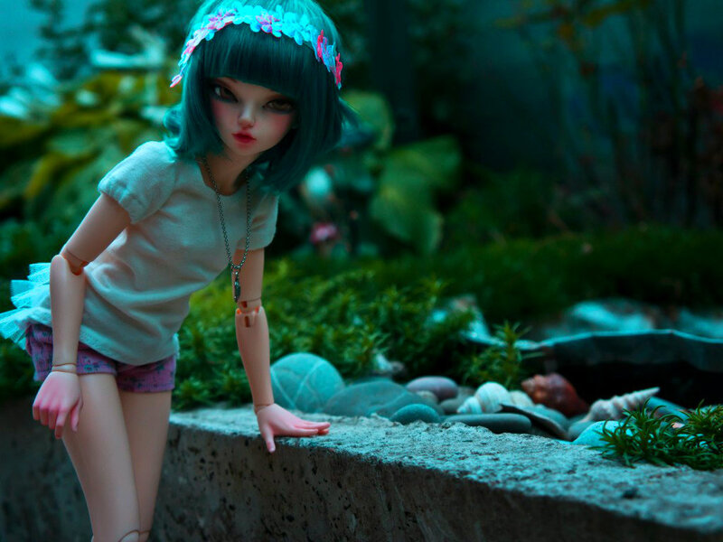 Doll with Blue Hair