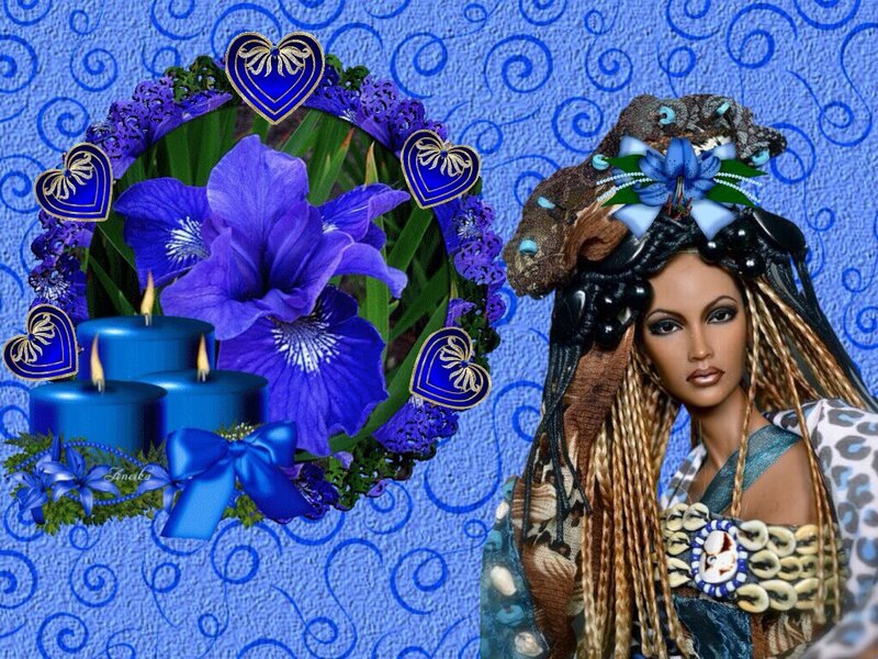 Doll with Braided Hair — Blue