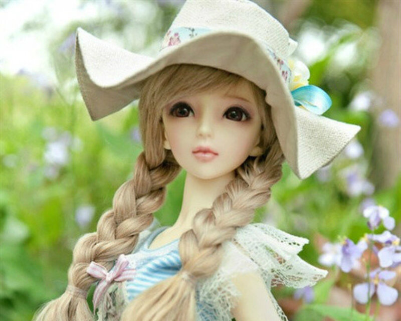 Doll with Braided Hair — White