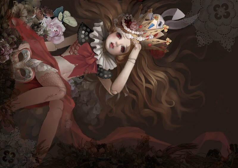 Doll with Crown and Mask