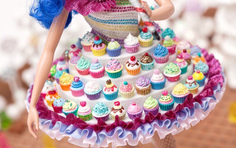 Doll with Cupcake Dress