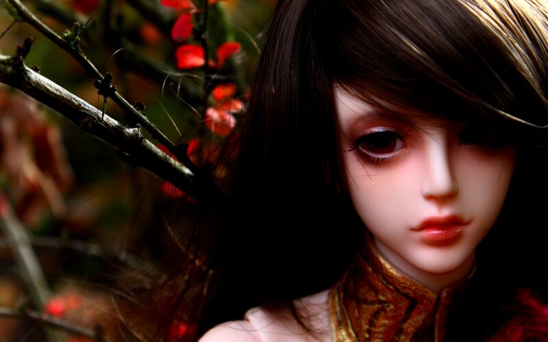Doll with Dark Hair — Brown