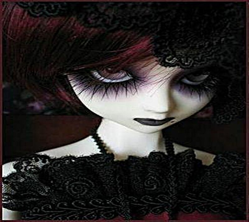 Doll with Dark Makeup