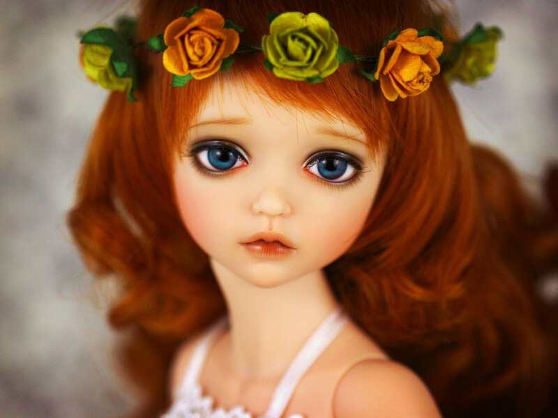 Doll with Flower Crown — Red