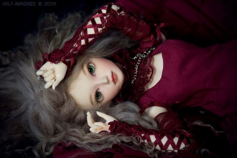 Doll with Green Eyes — Maroon