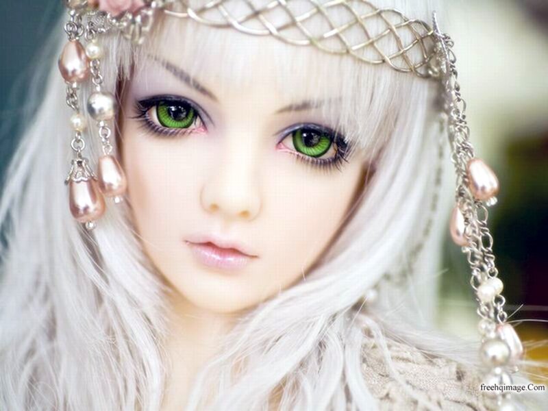 Doll with Green Eyes — White, Serene