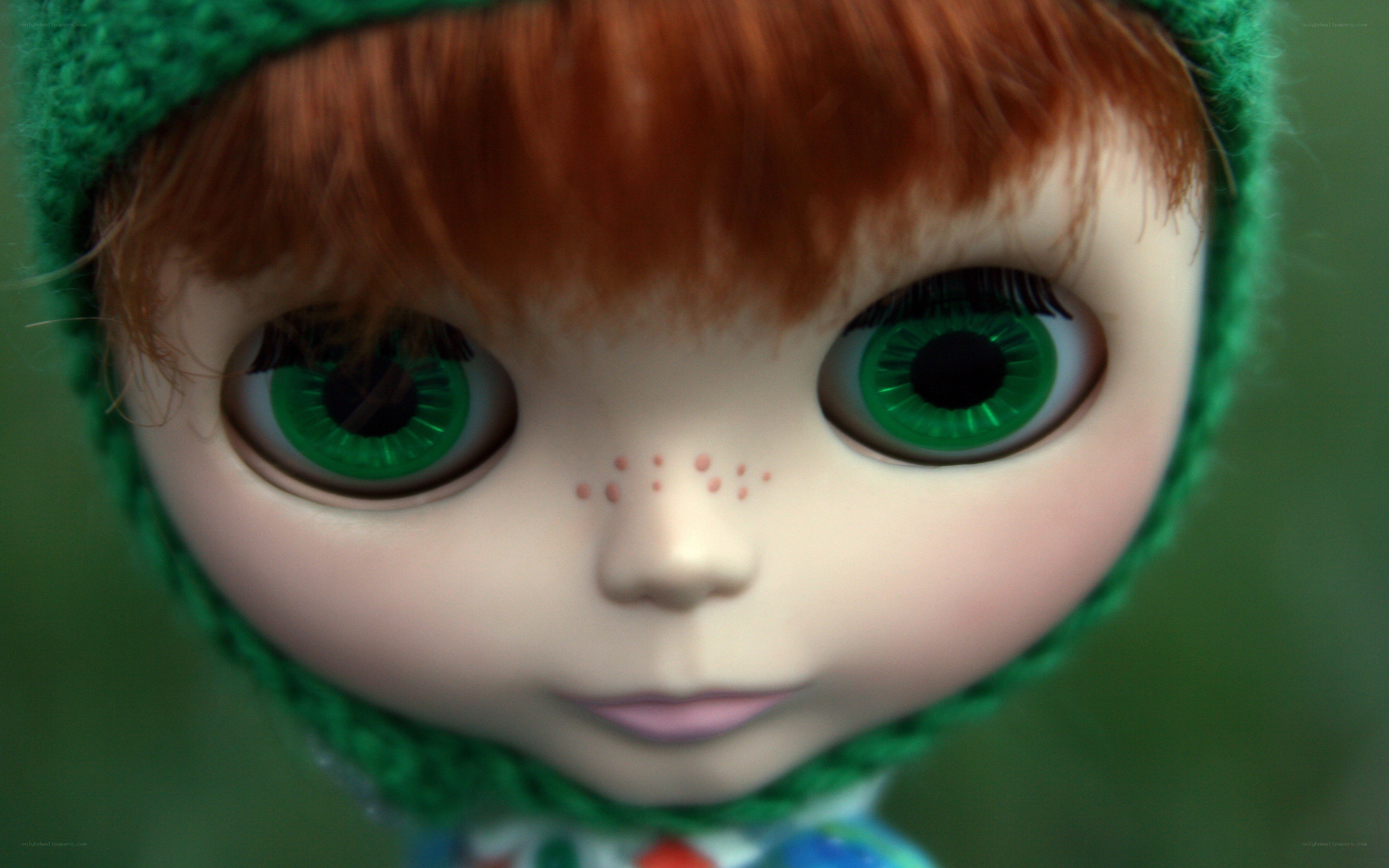 doll with green eyes