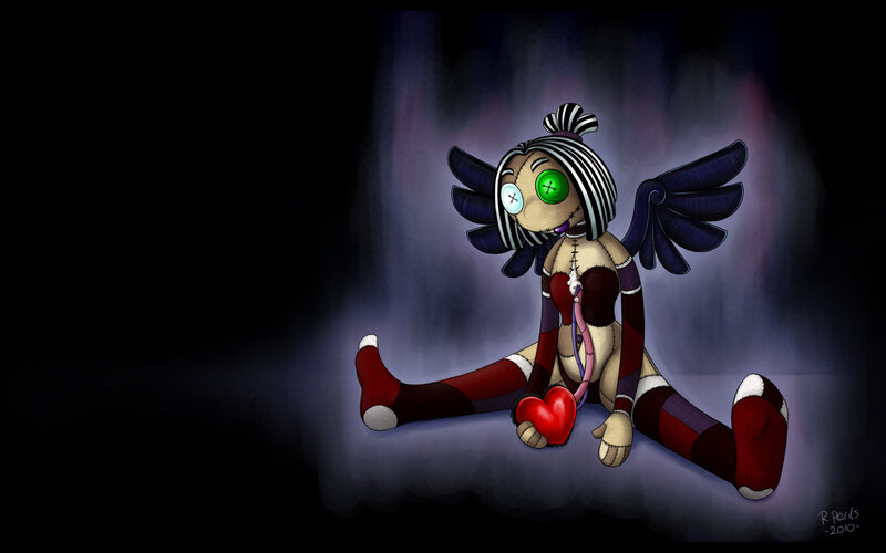 doll with heart and wings