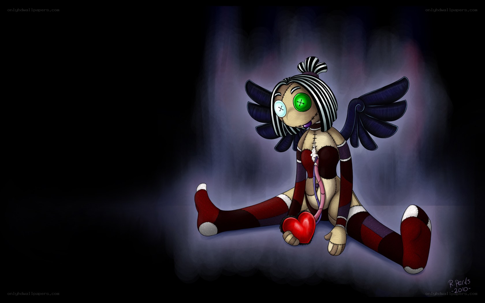 doll with heart and wings