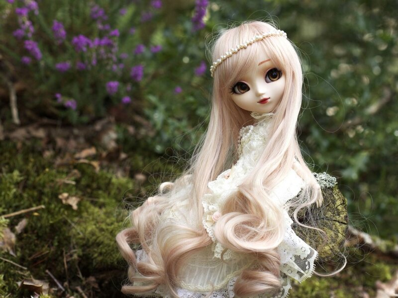 Doll with Long Blonde Hair — Pink