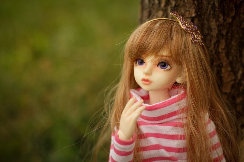 Doll with Long Hair — Brown, Serene