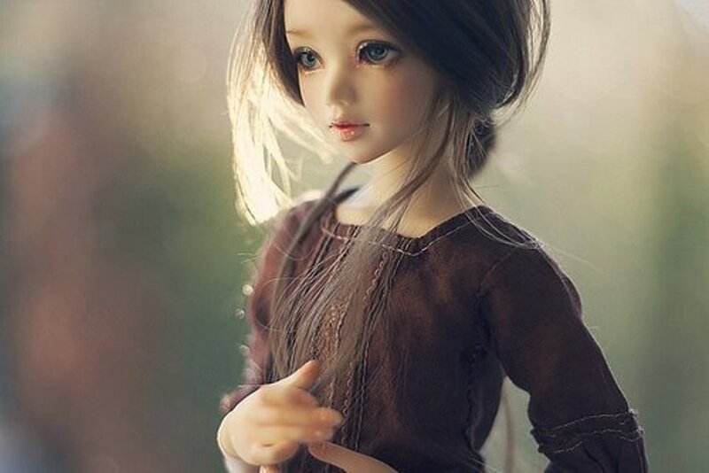 Doll with Long Hair — Brown