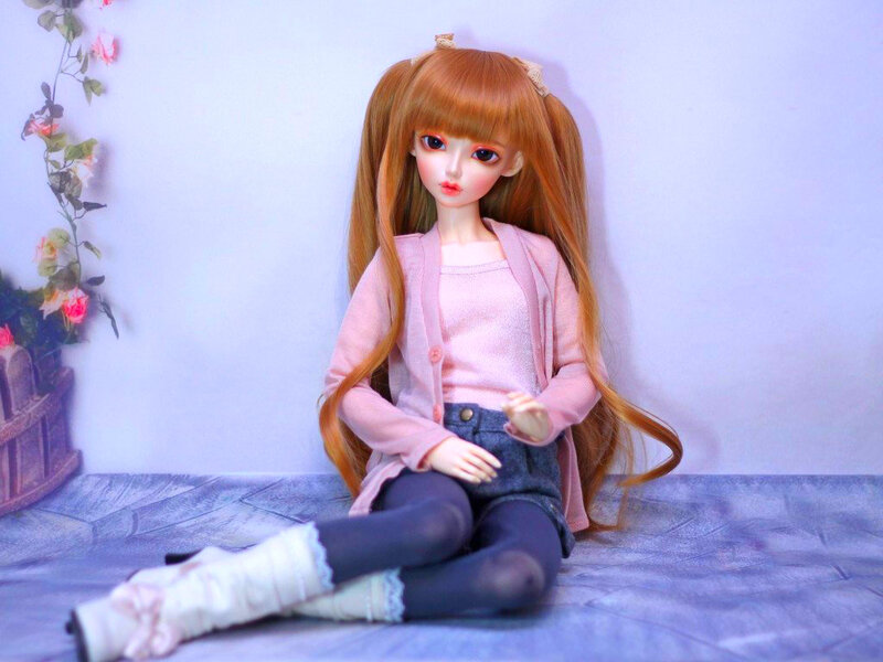 Doll with Long Hair — Pink