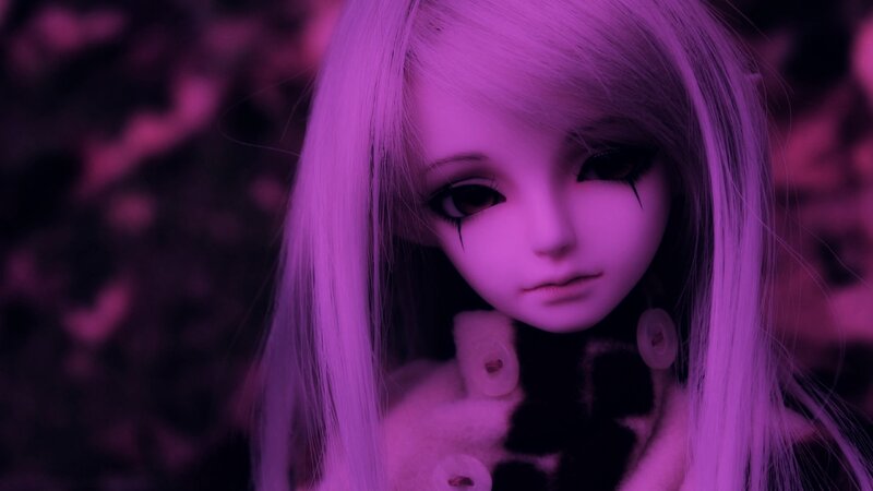 Doll with Long Hair — Purple