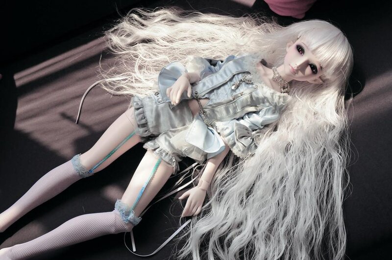 Doll with Long White Hair