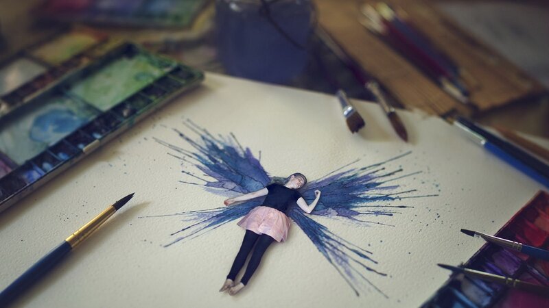 Doll with Painted Wings