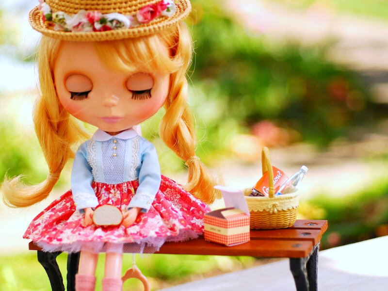 Doll with Picnic Basket