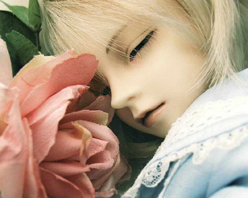 Doll with Pink Flower