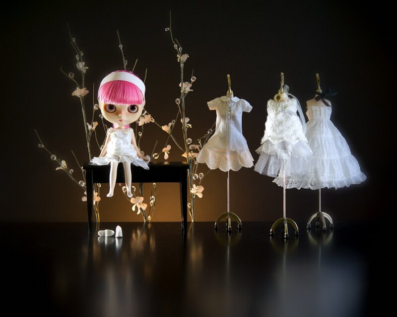 Doll with Pink Hair — Black