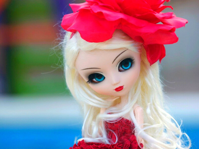 Doll with Red Flower — Calm
