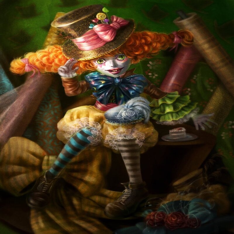 Doll with Red Hair — Green