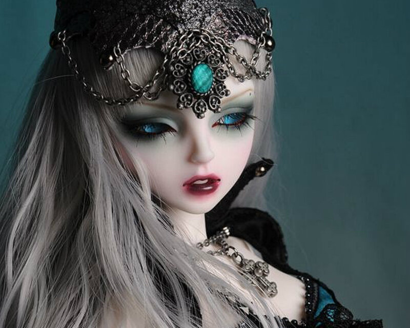 Doll with Silver Hair — Dramatic, Digital Art