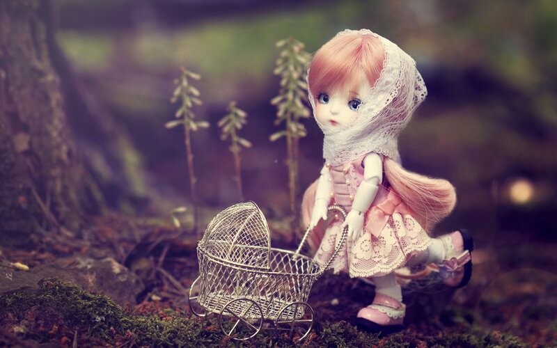 Doll with Stroller
