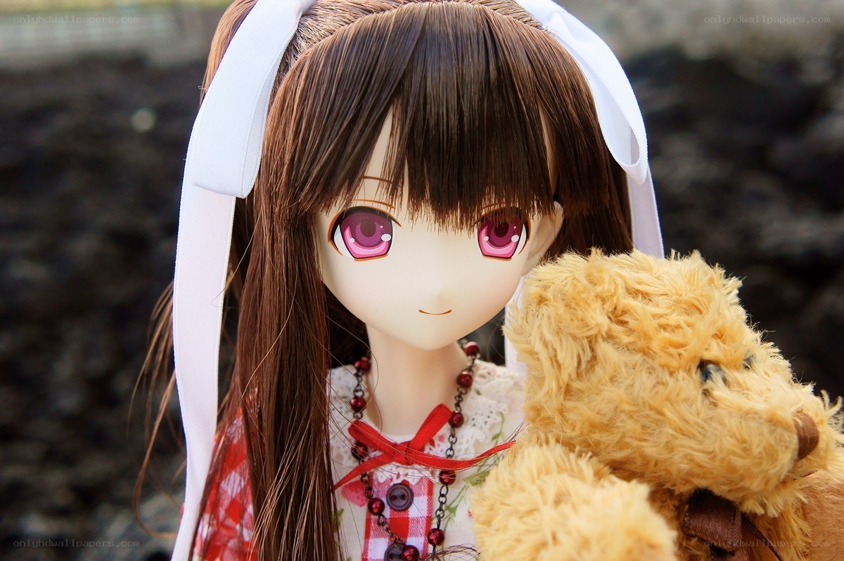 doll with teddy bear