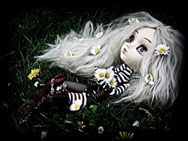 Doll with White Hair — Dramatic, Photograph